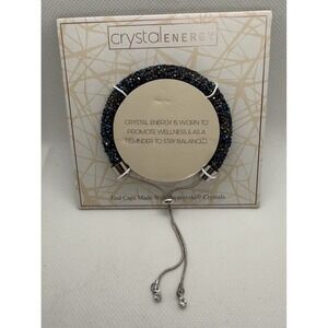 New Crystal Energy Bracelet with Green and Gold Crystals In Gift Box